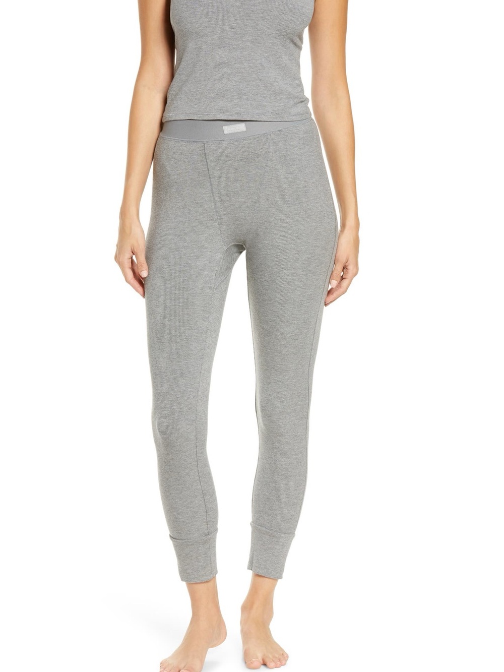 SKIMS Soft Lounge Rib Leggings Heather Gray Small